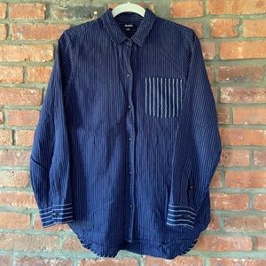 Madewell Classic Ex-Boyfriend Shirt in Stripe Mix